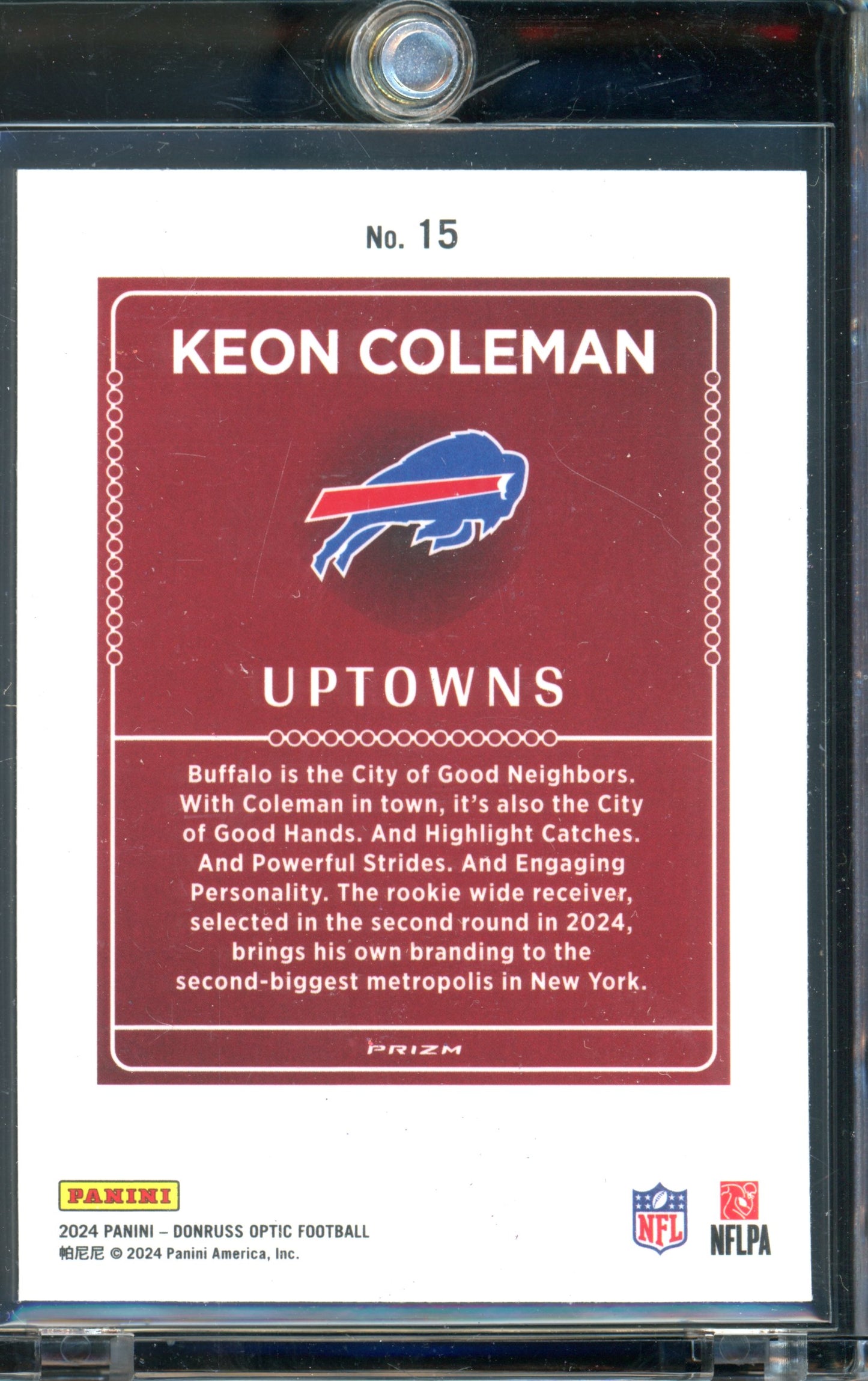 2024 Donruss Optic Keon Coleman Uptown RC