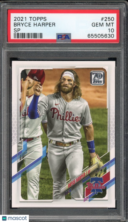 2021 Topps Bryce Harper SP #250 PSA 10