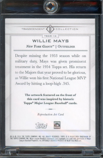2016 Transcendent Willie Mays Sketch 12/65