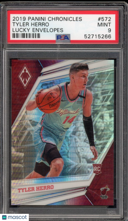 2019-20 Chronicles Tyler Herro Lucky Envelopes /8 Rookie PSA 9