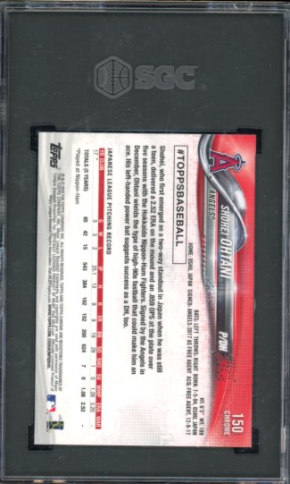 2018 Topps Chrome Shohei Ohtani #150 Rookie SGC 10