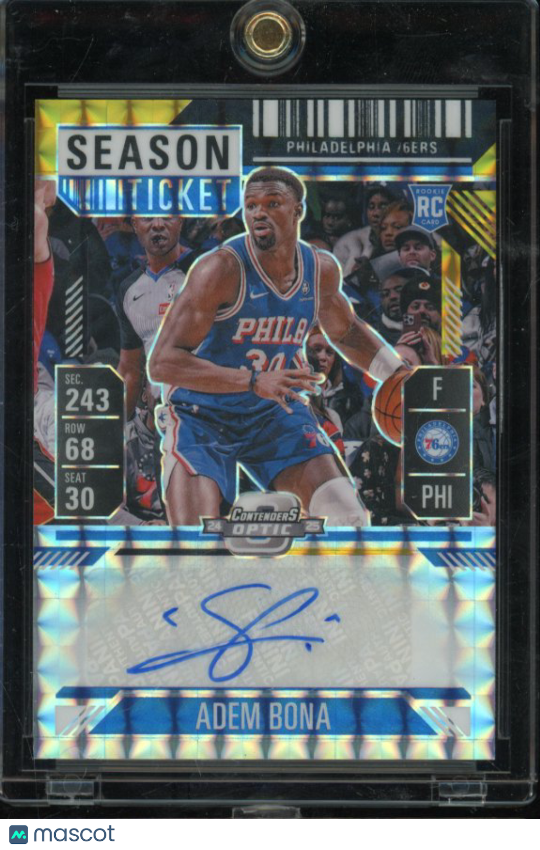 2024-25 Contenders Optic Adem Bona Black Gold Rookie Auto /8