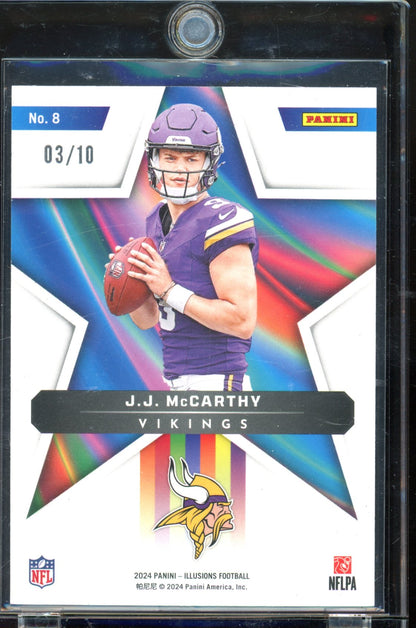 2024 Illusions JJ McCarthy Shining Stars Green 03/10 RC
