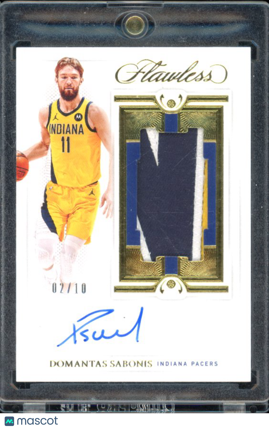 2020-21 Flawless Domantas Sabonis Patch Auto GU /10