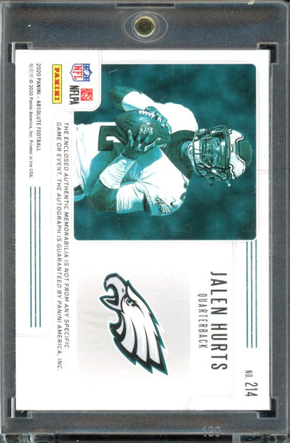 2020 Absolute Jalen Hurts Rookie Patch Auto /50