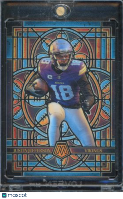 2025 Mosaic Justin Jefferson Stained Glass Case Hit