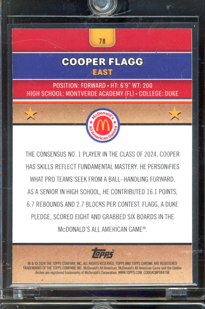 2024 McDonald's Chrome Cooper Flagg Aqua 163/199