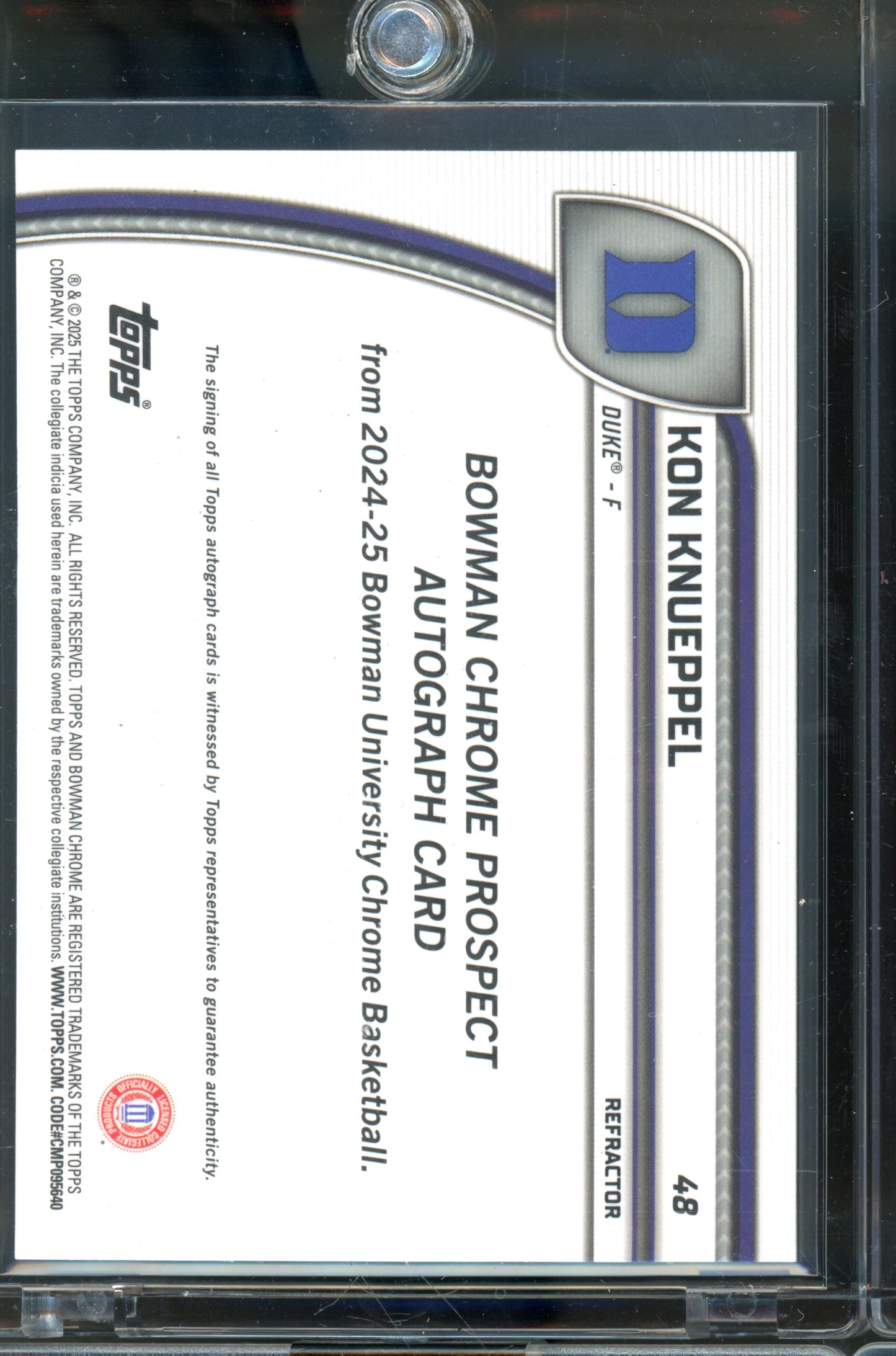 2024 Bowman U Chrome Kon Knueppel Auto Refractor