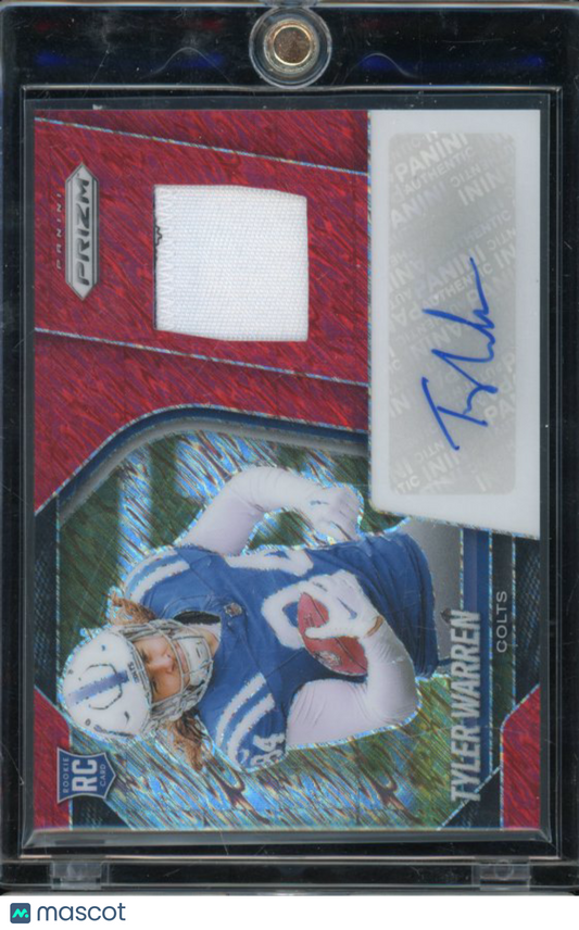 2025 Prizm Tyler Warren Red Shimmer Rookie Patch Auto /35