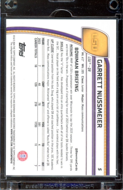 2024 Bowman U Chrome Garrett Nussmeier Stealth /48