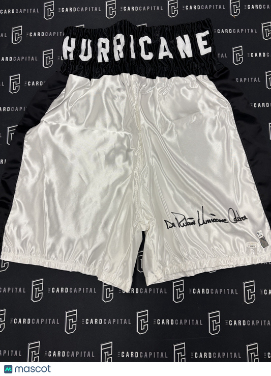 Dr. Rubin Hurricane Carter Signed Boxing Trunks JSA