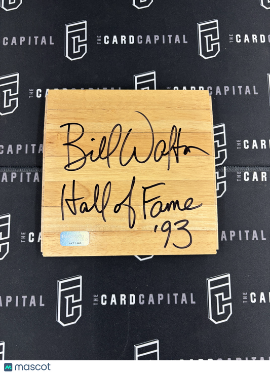 Bill Walton Signed Floorboard Hardwood Authentics COA "Hall Of Fame '93"