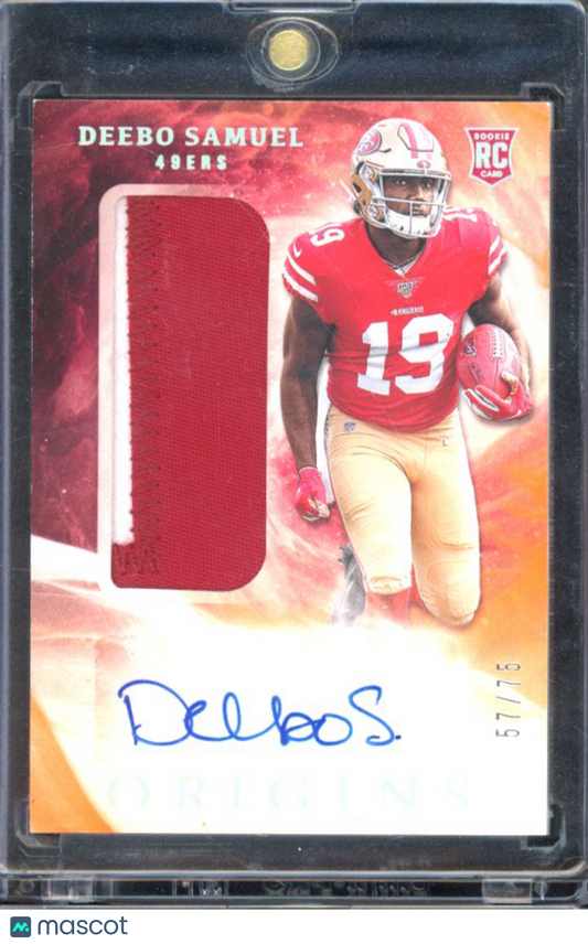 2019 Origins Deebo Samuel Orange Rookie Patch Auto /75