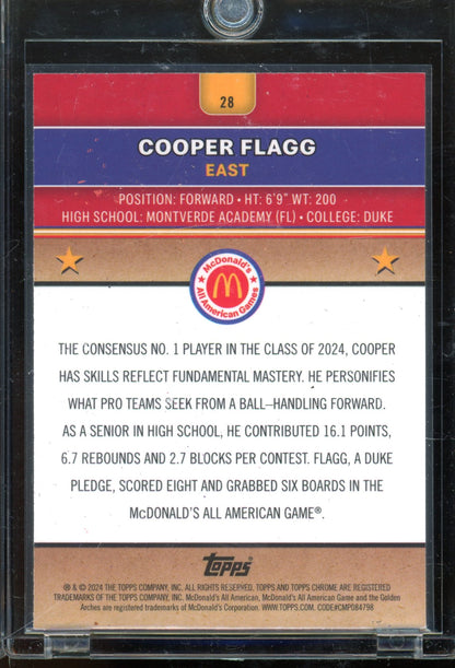 2024 Chrome McDonald's Cooper Flagg McFlurry Variation