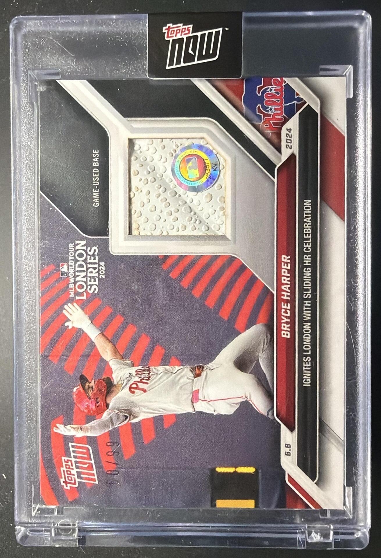 2024 Topps Now Bryce Harper #277A Base Relic 60/99 London Series