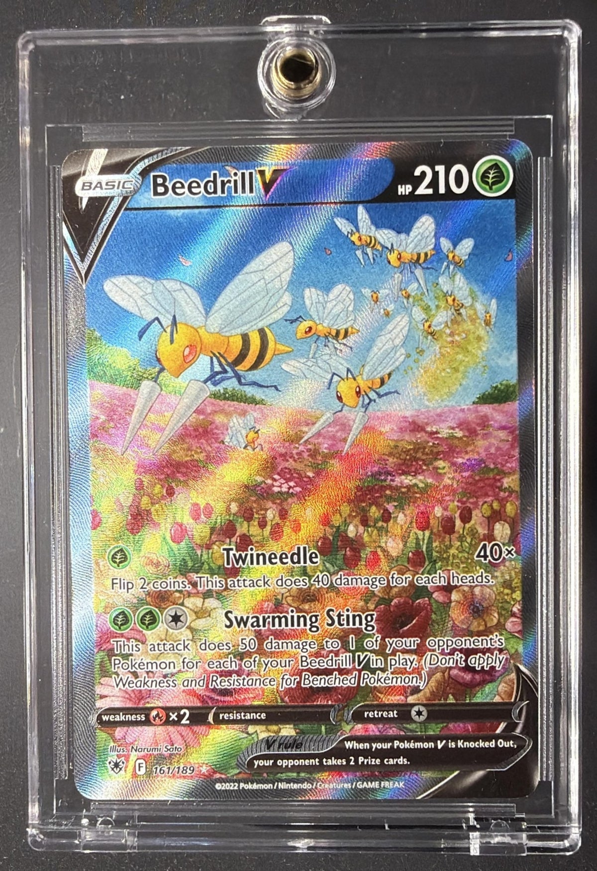 2022 Pokemon Sword & Shield Astral Radiance Beedrill V #161/189 Alternative Art Ultra Rare