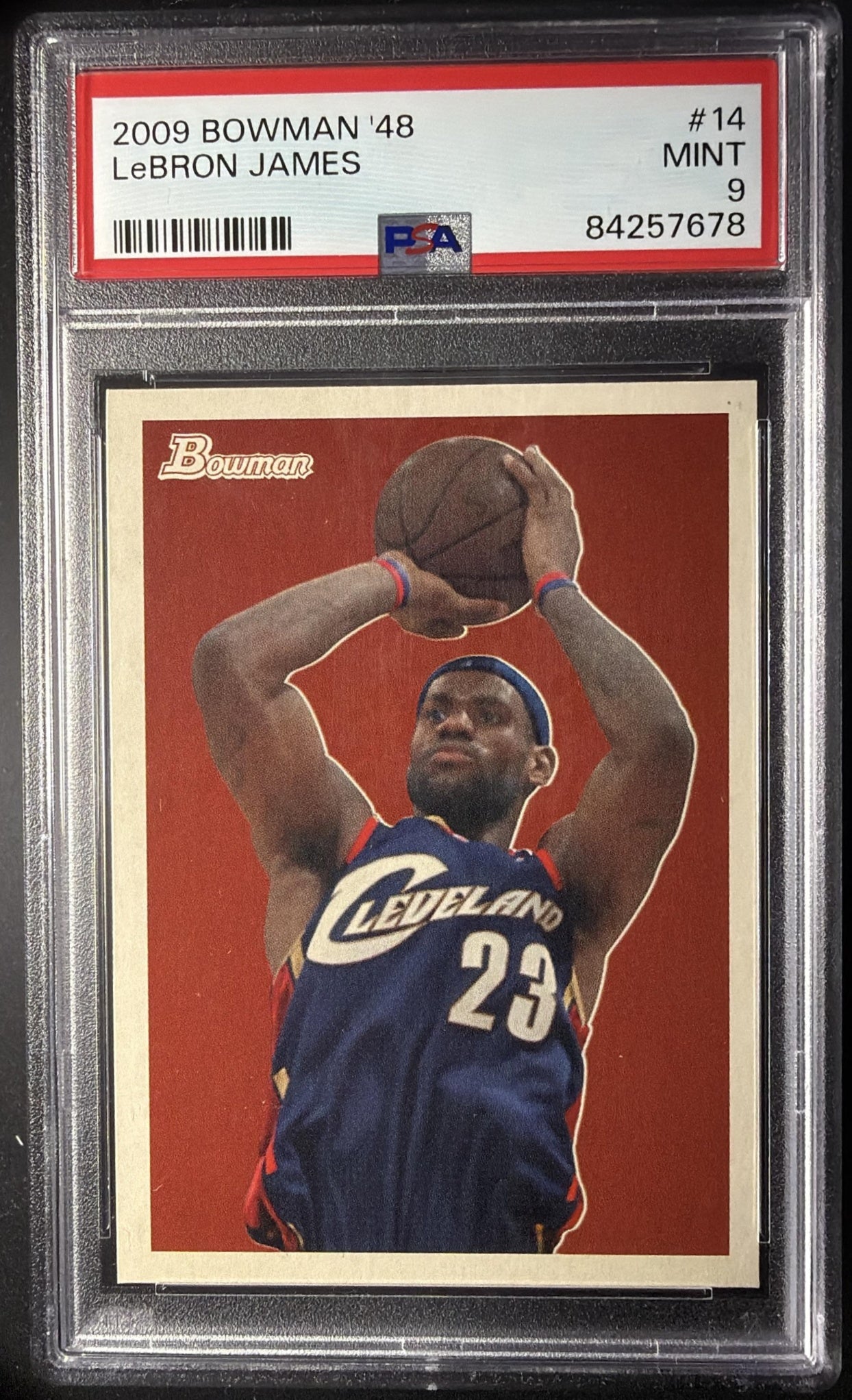 2009-10 Bowman 48 LeBron James #14 PSA 9