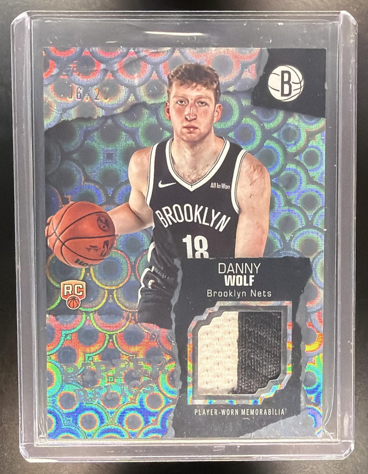2025 Topps NBA Flagship Blackout Danny Wolf #RR-DW 06/25 Patch RC Nets