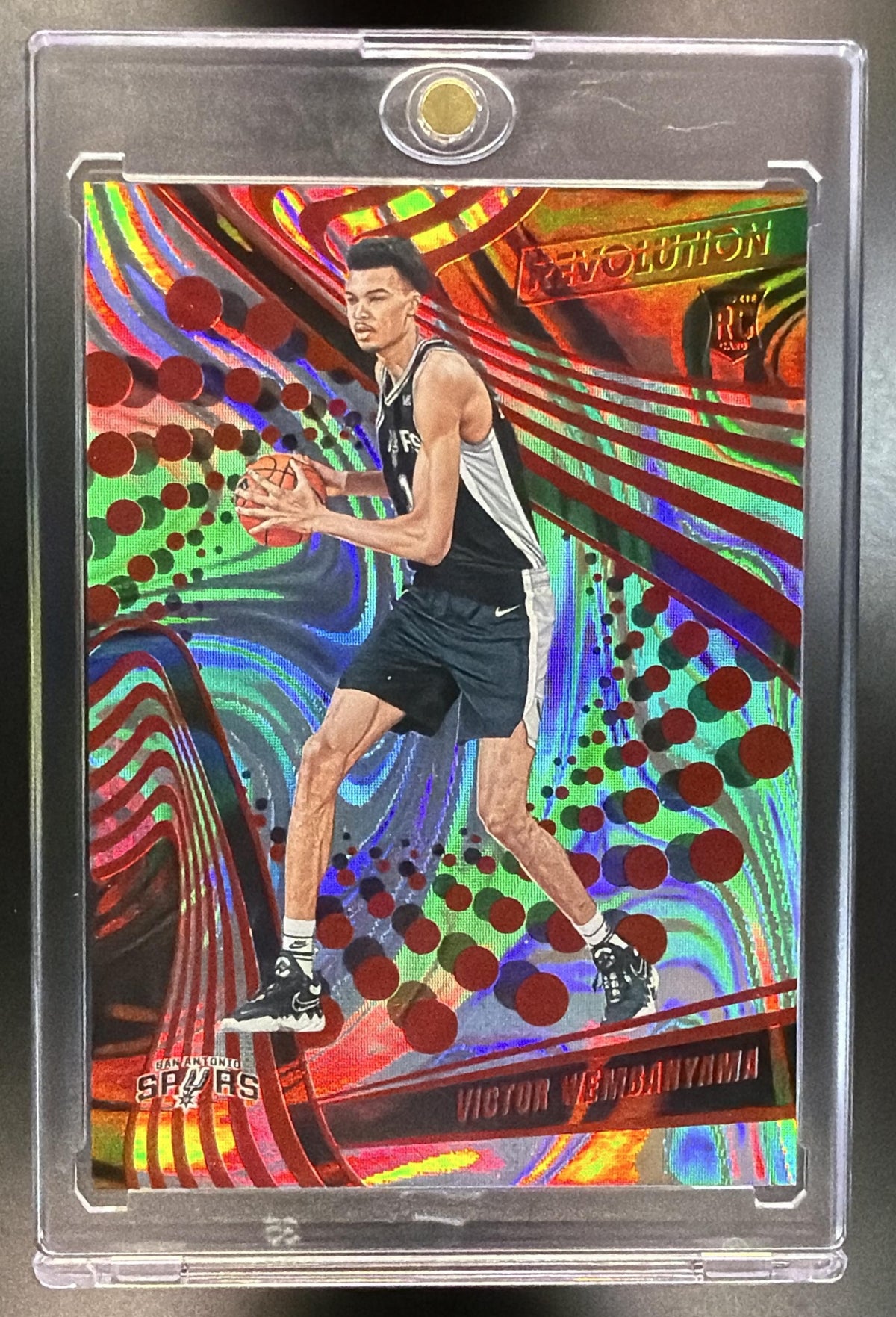 2023-24 Panini Revolution Victor Wembanyama #104 Red Swirl 45/199 RC