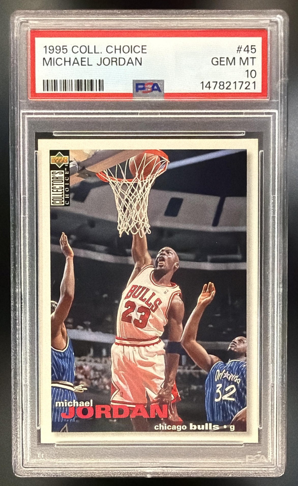 1995-96 Upper Deck Collector's Choice Michael Jordan #45 Player's Club PSA 10