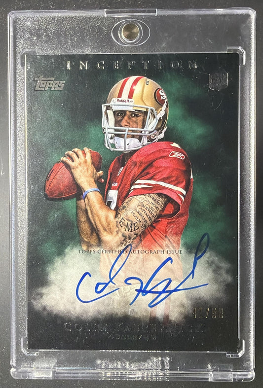 2011 Topps Inception Colin Kaepernick #126 Green 41/50 RC Auto