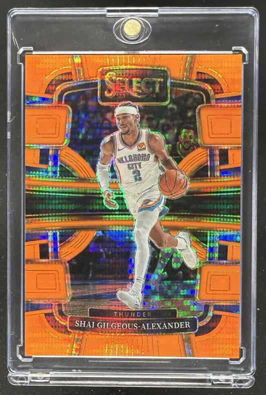 2023-24 Panini Select Shai Gilgeous-Alexander #57 Orange Flash Prizm Concourse