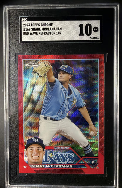 2023 Topps Chrome Shane McClanahan #169 Red Wave /5 SGC 10