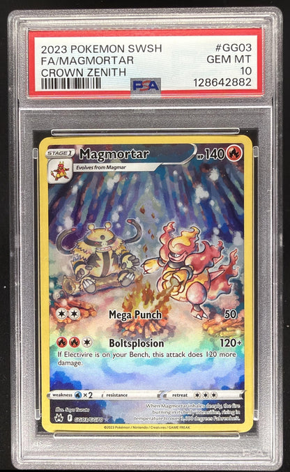 2023 Pokemon Sword & Shield Crown Zenith Magmortar #GG03/GG70 PSA 10