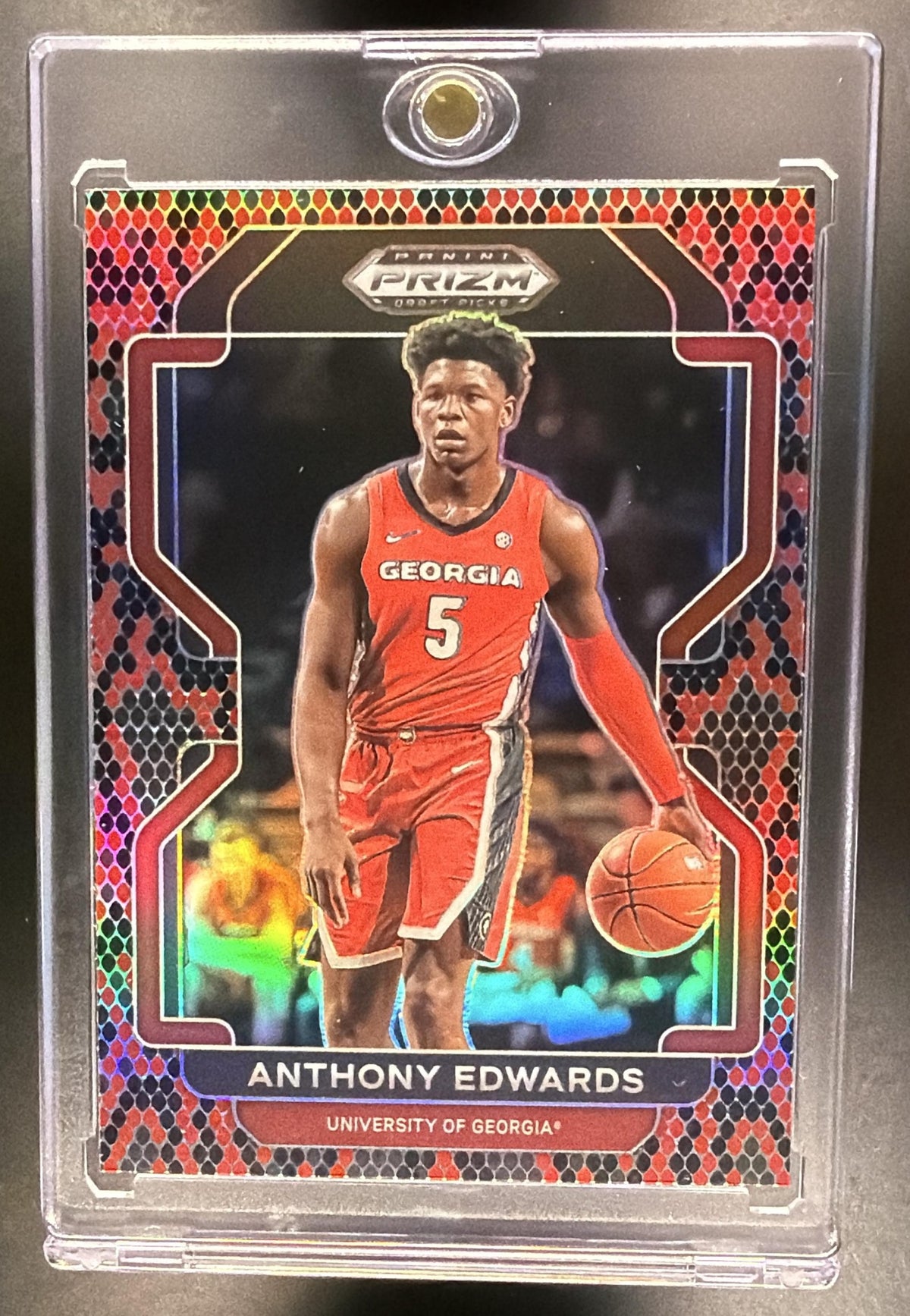 2022-23 Panini Prizm Draft Picks Anthony Edwards #3 Venom Snakeskin