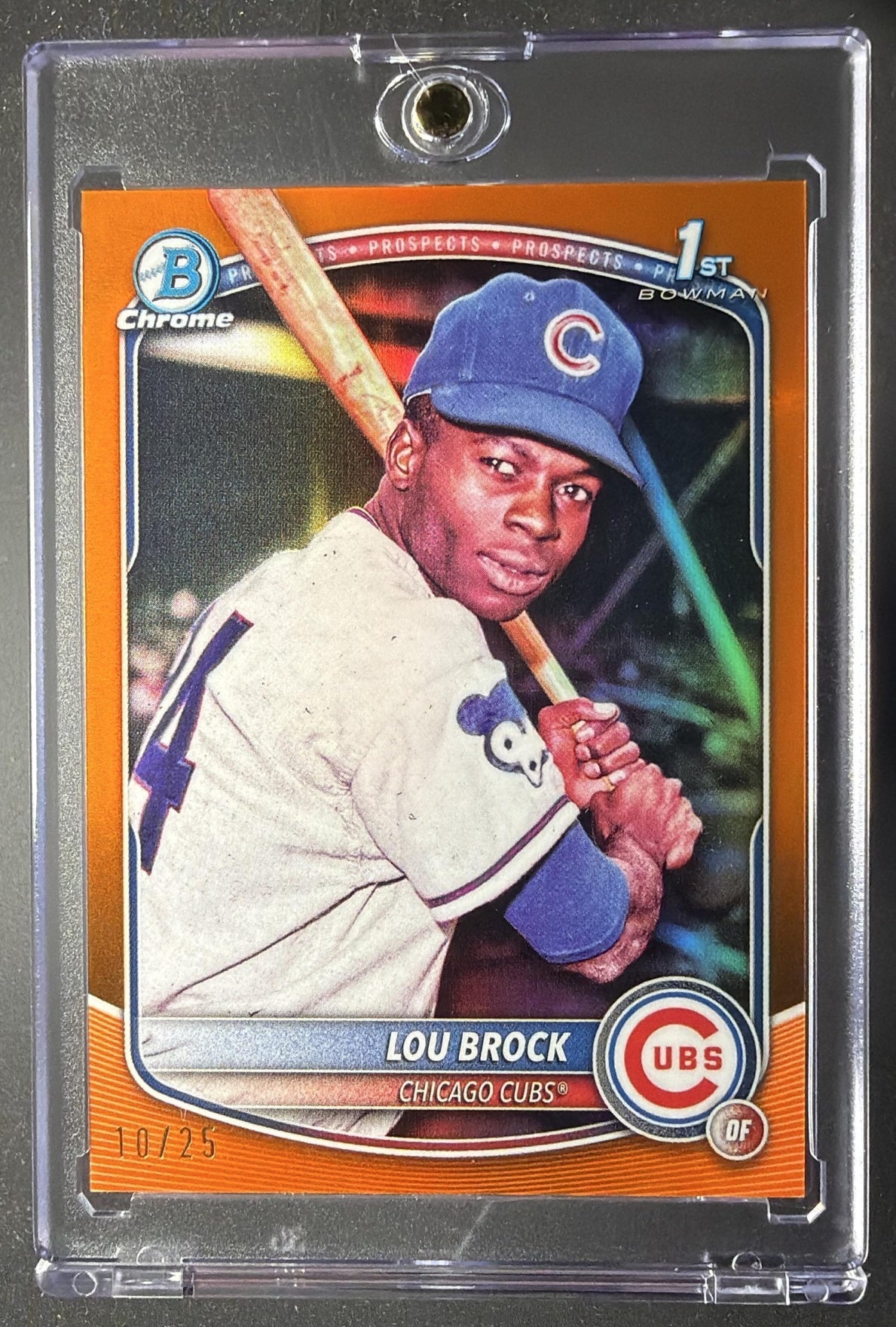 2025 Bowman Draft Lou Brock #BD-202 Chrome Retrofractor Orange Refractor /25 1st