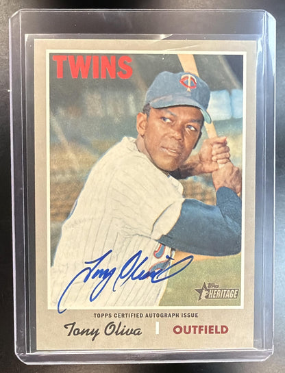 2019 Topps Heritage High Number Tony Oliva #ROA-TO Real One Auto Twins