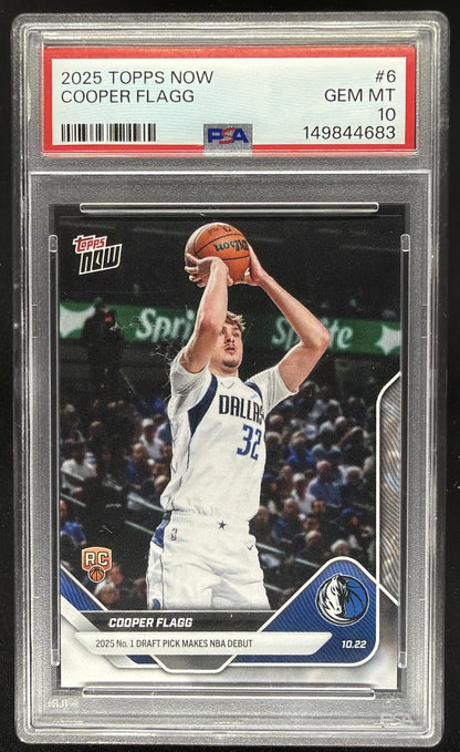 2025-26 Topps Now Cooper Flagg #6 - RC PSA 10
