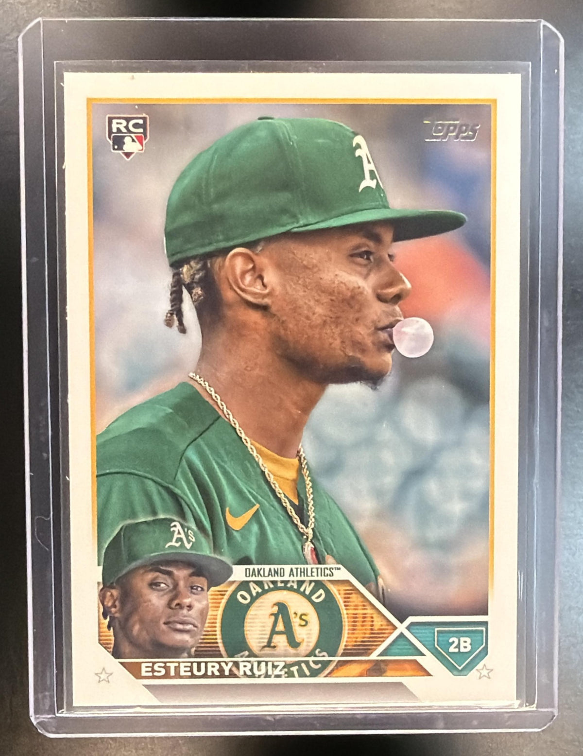 2023 Topps Series 2 Esteury Ruiz #650 Golden Mirror SSP RC Athletics