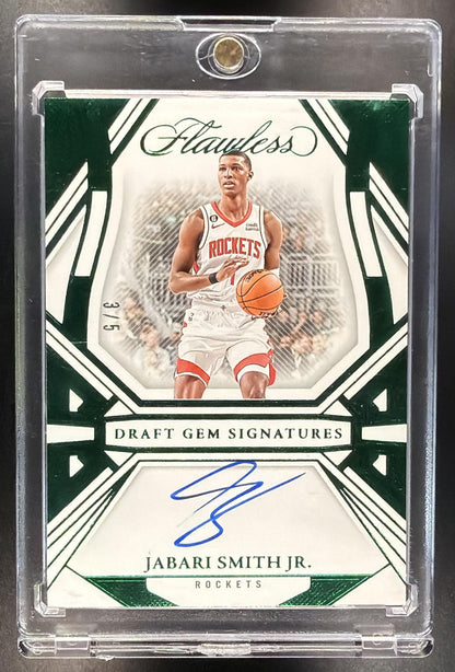 2024 Panini Flawless Jabari Smith Jr. #2 2023 Draft Gem Signatures Ruby /15 Auto