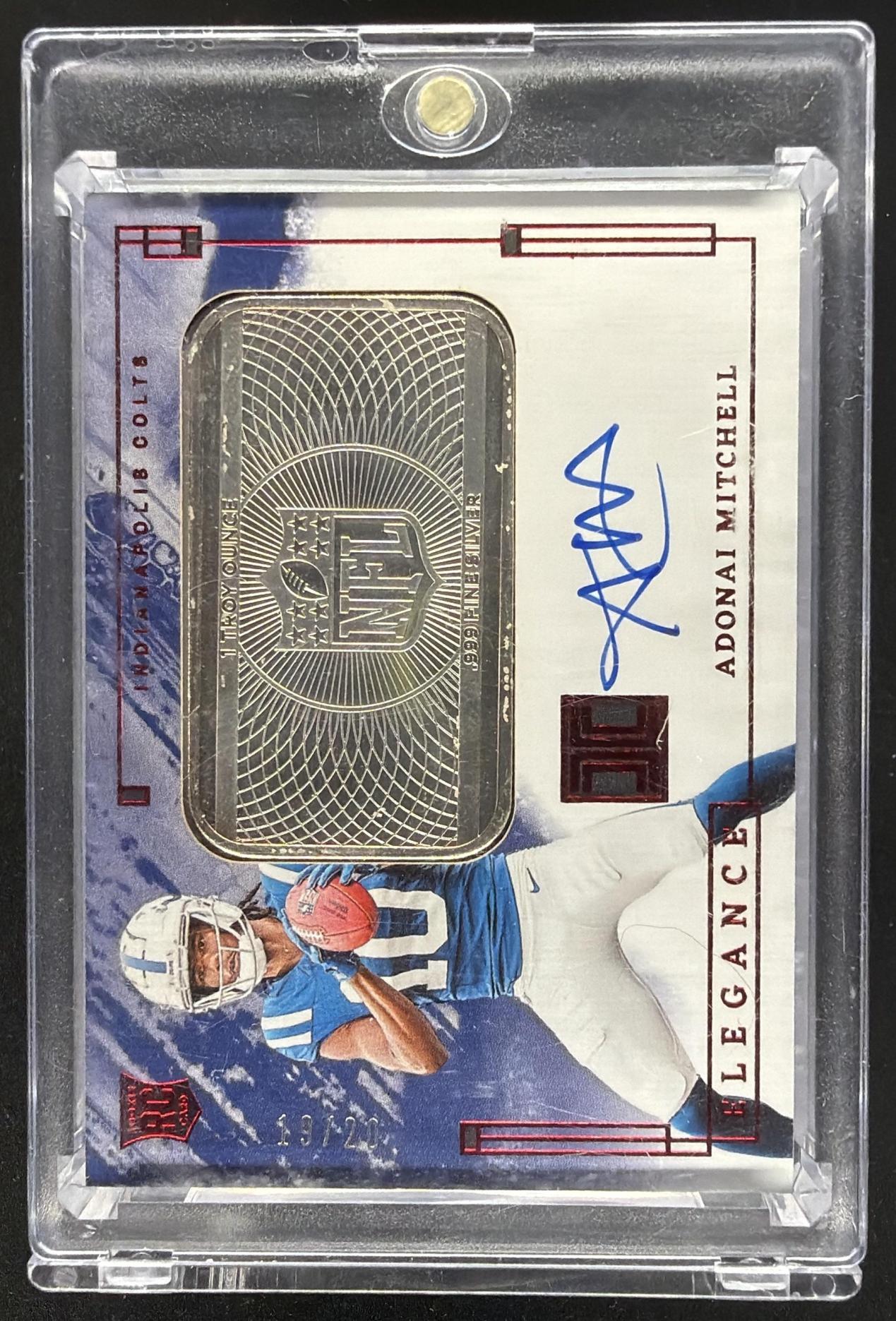 2024 Panini Impeccable Adonai Mitchell #RHP-AML Silver Bar Auto /20