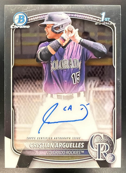2025 Bowman Chrome Cristian Arguelles #CPA-CAR Auto 1st Prospect