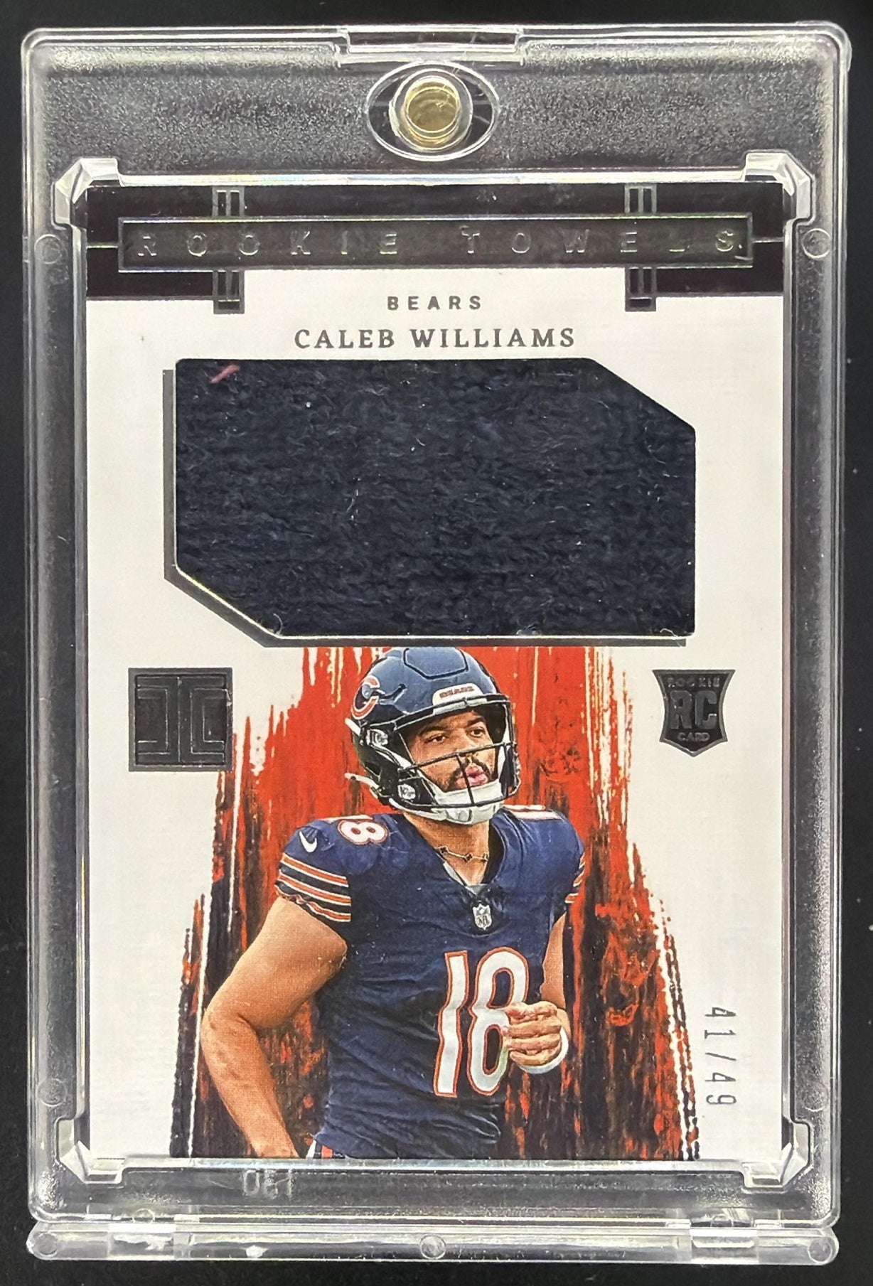 2024 Panini Impeccable Caleb Williams #RT-CWS Rookie Towels 41/49 MEM RC