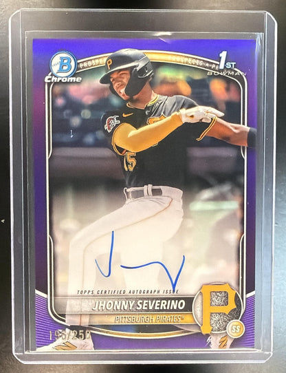 2025 Bowman Jhonny Severino #CPA-JS Purple Refractor Auto 196/250