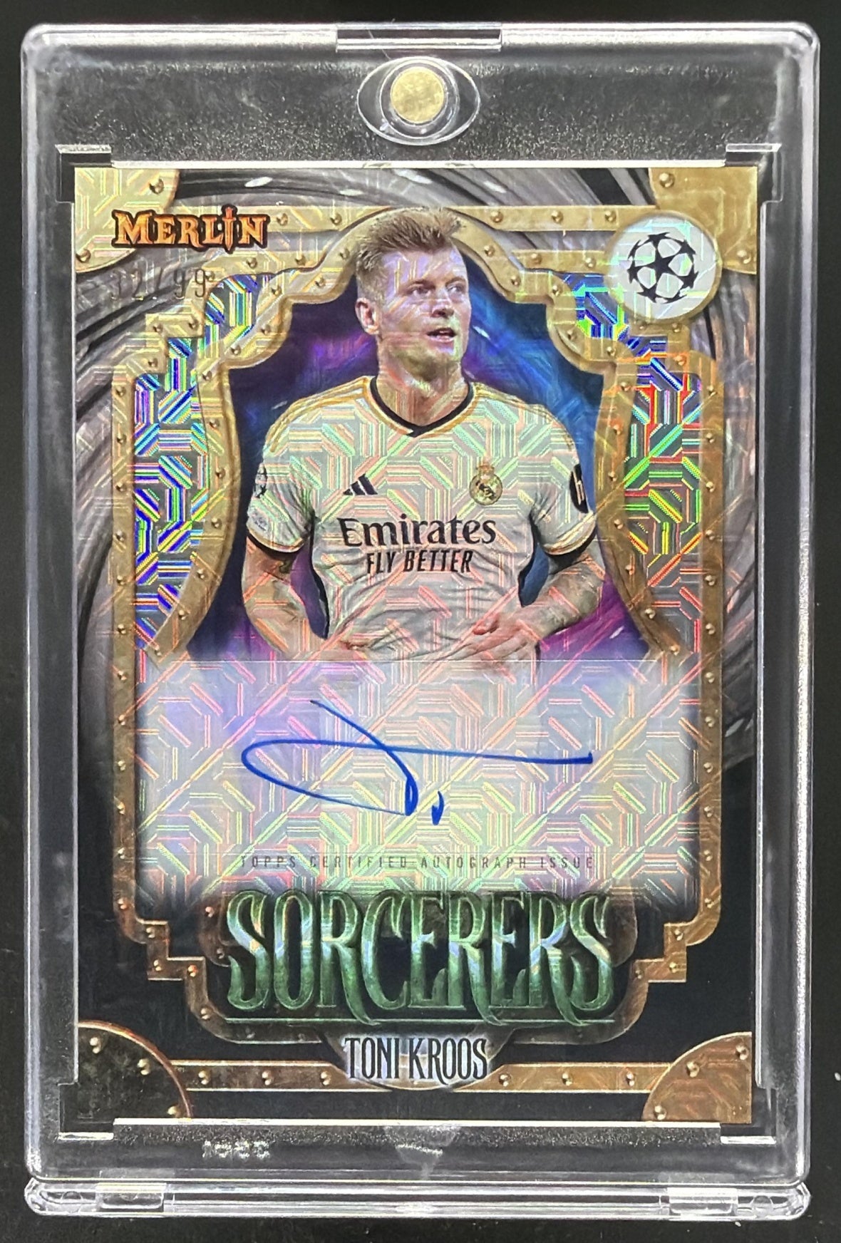 2023 Topps Chrome Merlin UEFA Club Competitions Toni Kroos #SA-LM Sorcerers Auto