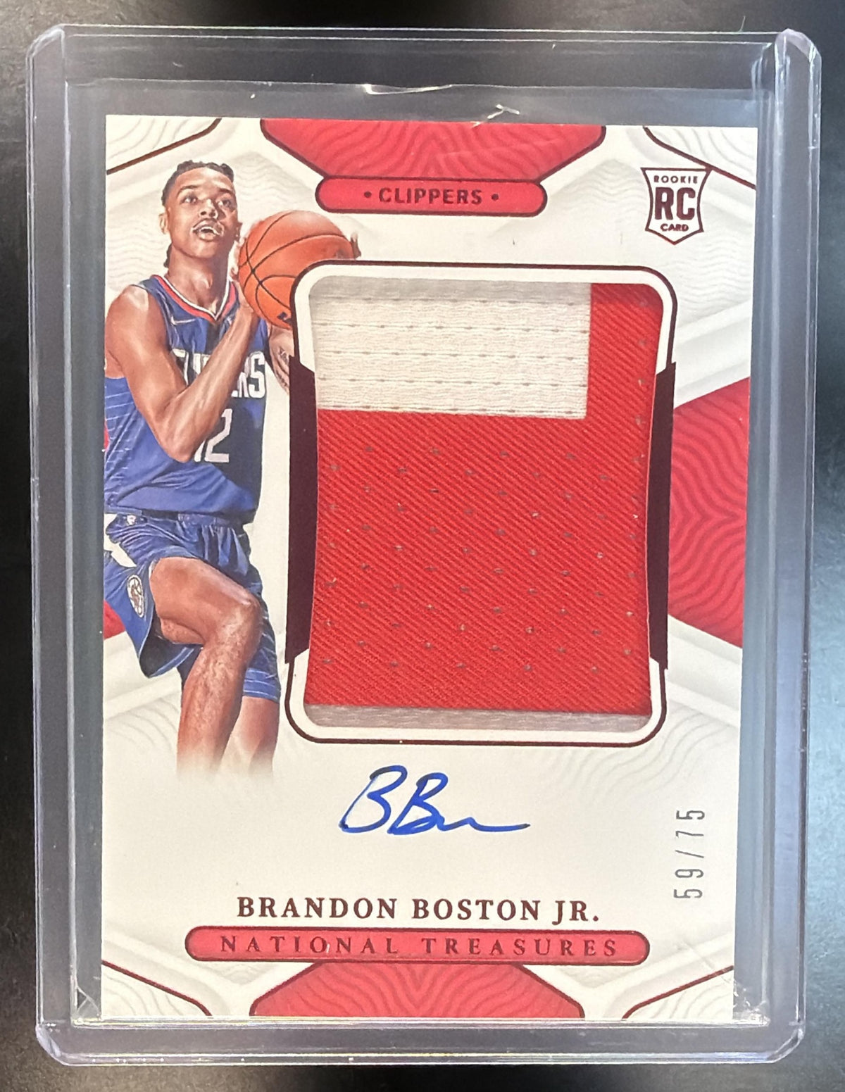 2021-22 Panini National Treasures Basketballl Brandon Boston Jr. #144 RPA Auto 59/75