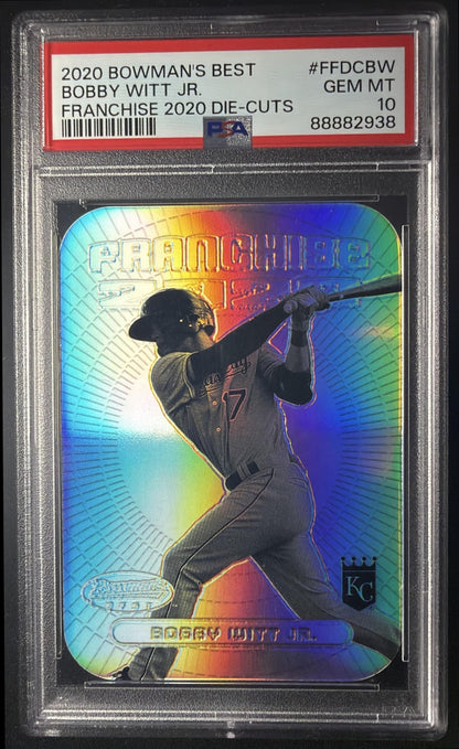 2020 Bowman's Best Bobby Witt Jr. #99FF-BWJ 1999 Franchise Favorites RC Refractor PSA 10