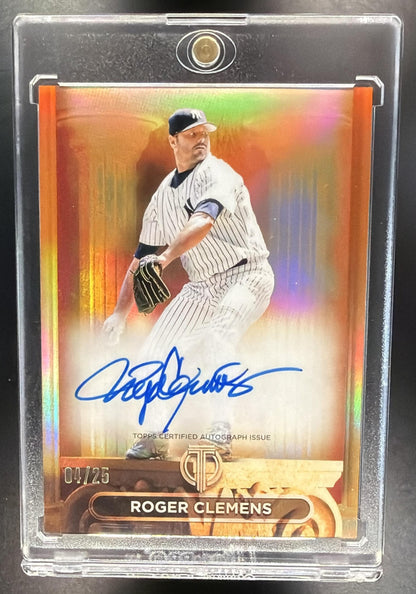 2024 Topps Tribute Roger Clemens #TA-RC Auto Orange 4/25