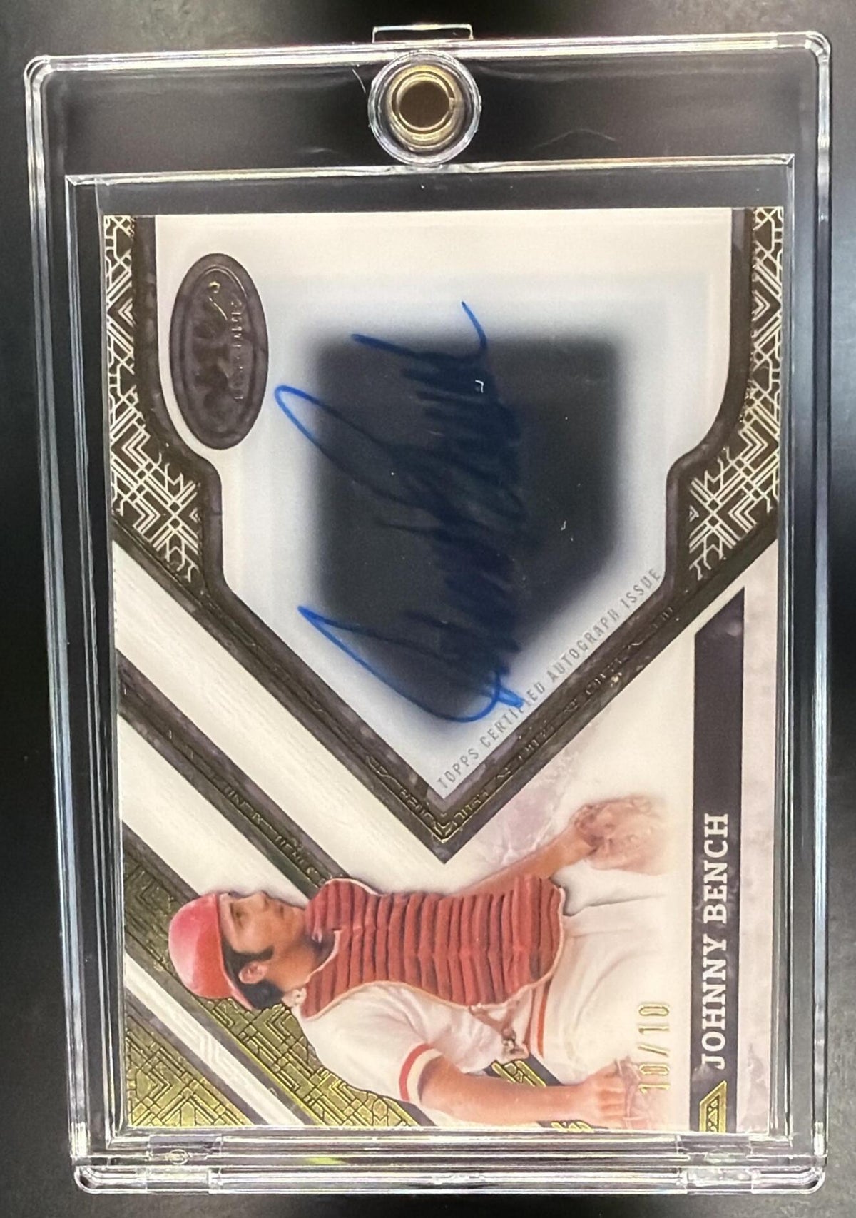 2025 Topps Tier One Johnny Bench #CPA-JB Clearly Perfect Auto /10