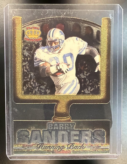1997 Pacific Crown Collection Barry Sanders #6 The Zone Die-Cut SSP Insert Lions