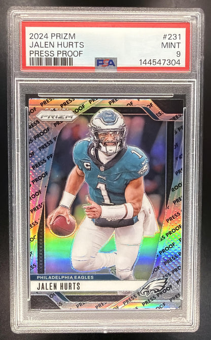 2024 Panini Prizm Jalen Hurts #231 Press Proof PSA 9
