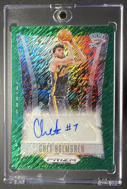2023 Panini Prizm Deca Chet Holmgren #DS-CHE Signatures Green Shimmer FOTL /25 Auto