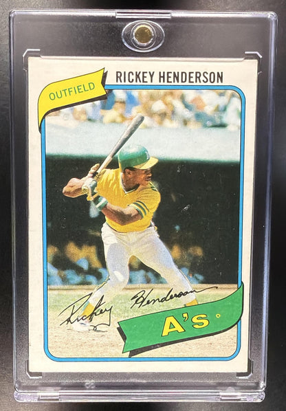 1980 Topps Rickey Henderson #482 RC A's