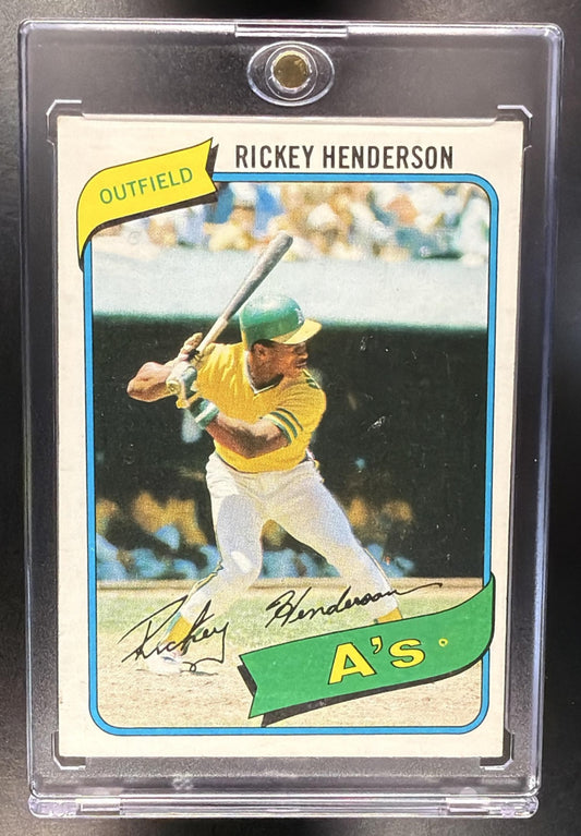 1980 Topps Rickey Henderson #482 RC A's