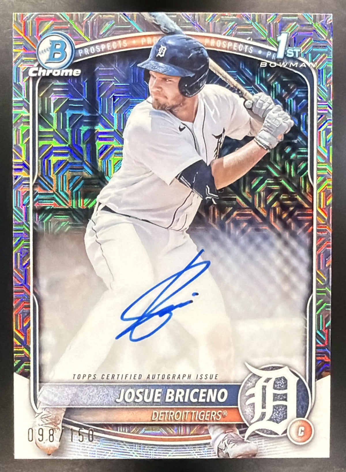 2025 Bowman Josue Briceno #CPA-JB Chrome Auto HTA Choice Refractor /150 1st Prospect