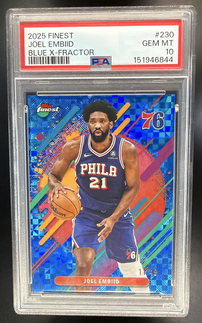 2025-26 Topps Finest Joel Embiid #230 Rare Refractor PSA 10